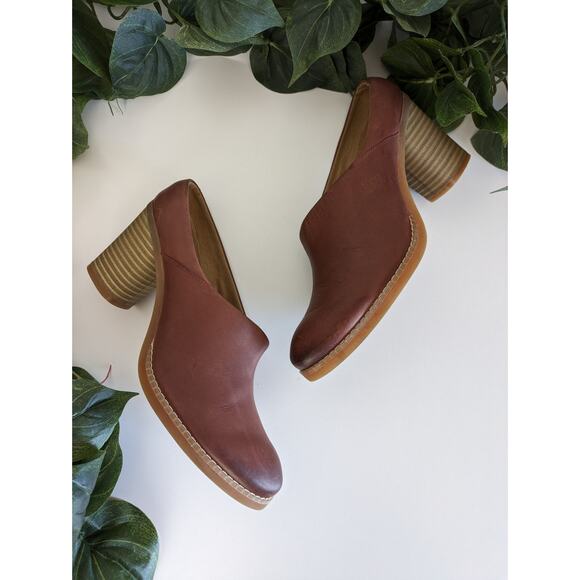 Softwalk Keya Mules Shoes Heels Leather Brown Fall Spring Boho Comfort Size 7N - Picture 3 of 11